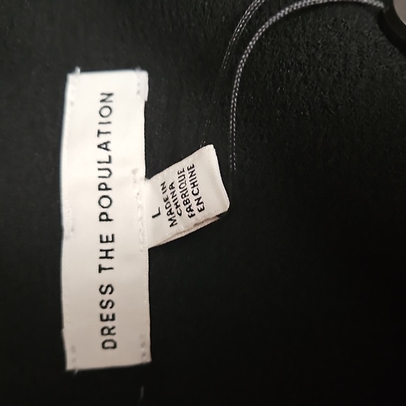 Dress The Population Long Mermaid Elegant Gown Slit Plunge Evening Iris Crepe - Picture 7 of 12